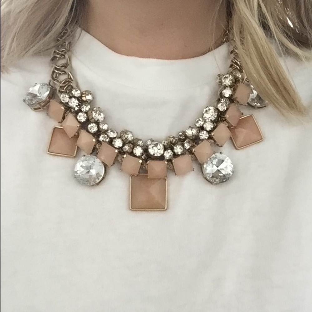 Bold Chunky Jeweled Necklace in Gold